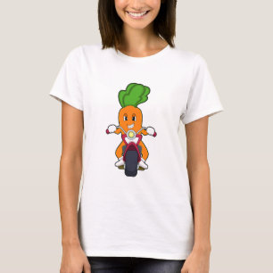 T-shirt Carotte comme Biker avec Motorcycle.PNG