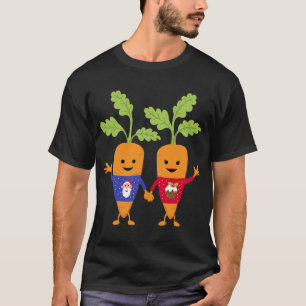 T-shirt Carotte de Noël avec sa petite amie de Noël