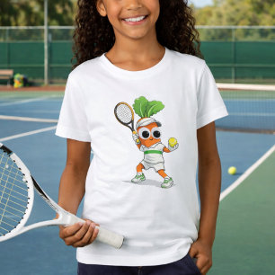 T-Shirt Carotte de tennis mignonne – Légume de sport drôle