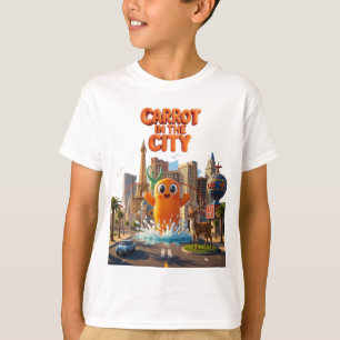 T-shirt Carotte Enfant dans la Ville Graphique Drôle