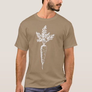 T-shirt Carotte légume pour hommes crus végans ou végétari