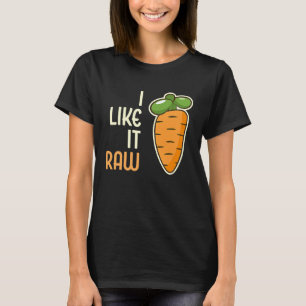 T-shirt Carotte végétale I Like It Raw Vegan Lifestyle 1
