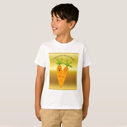 T-shirt Carottes caricaturales avec de grands yeux et un s (Devant entier)