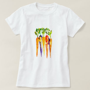 T-shirt Carottes mignonnes aquarelle art