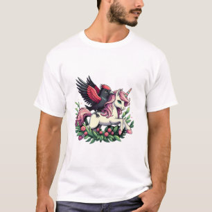 T-shirt Carouge à épaulettes montant une licorne garçons f
