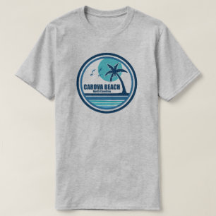 T-shirt Carova Beach Caroline du Nord Palmier Oiseaux