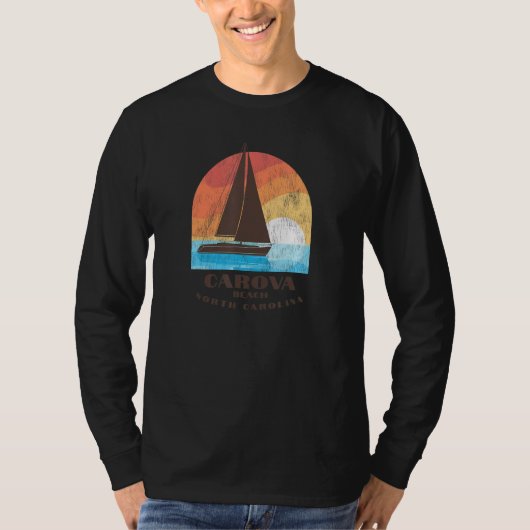 T-shirt Carova Beach NC Vacationing Sailboating Sunrise (Devant)