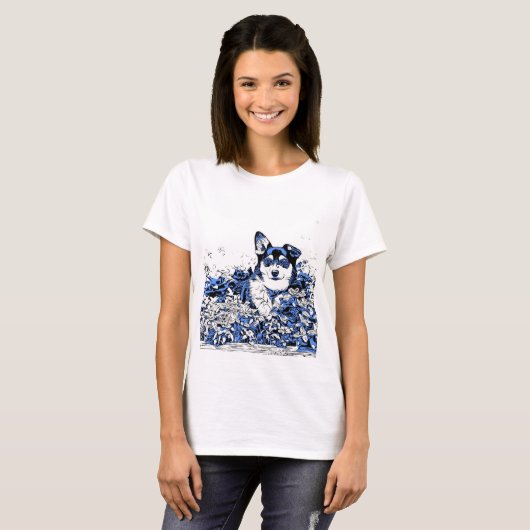 T-shirt Carpe Corgi (Devant entier)