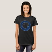 T-shirt Carpe Diem Minimalist Blue Brush Stroke Circle Sym (Devant entier)