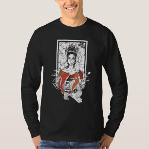 T-shirt Carpe koï avec Geisha et Koi japonais avec Japonai