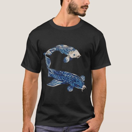 T-shirt Carpe Koi bleue (Devant)