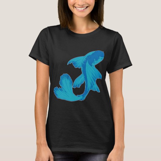 T-shirt Carpe Koi Bleue (Devant)