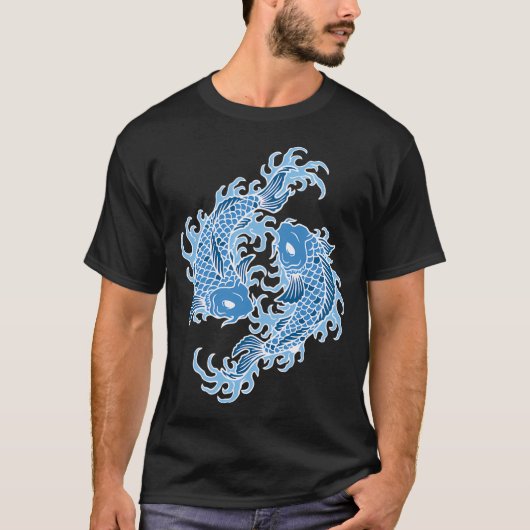 T-shirt Carpe Koï Bleue (Devant)