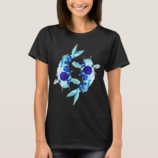 T-shirt Carpe Koi bleue (Devant)
