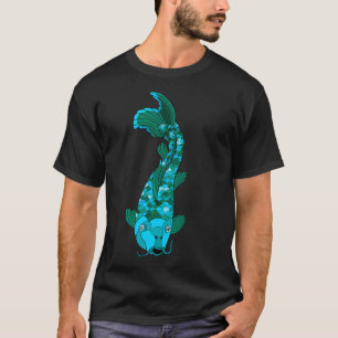T-shirt Carpe Koi Bleue et Verte