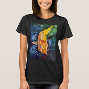 T-shirt Carpe Koï dans un étang Dessin au feutre par Eliza