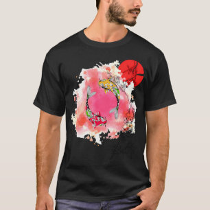 T-shirt Carpe Koï et Art de Fleur de Cerisier avec japonai