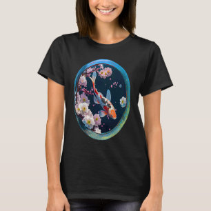 T-shirt Carpe koï fleur de cerisier photographie objectif 