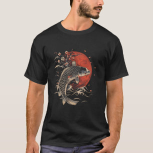 T-shirt Carpe Koï Fleur de Cerisier Saison Sakura Nishikig