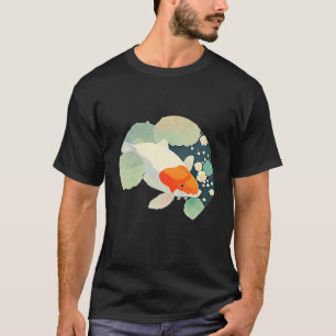 T-shirt carpe koi gros plan lilly pad culture japonaise lo