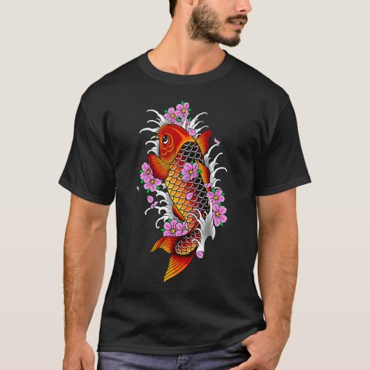 T-shirt Carpe koï orange (Devant)