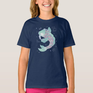T-shirt Carpe Koi Pastel Art Populaire Fantaisiste Sous-