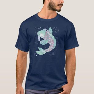 T-shirt Carpe Koi Pastel Art Populaire Fantaisiste Sous-
