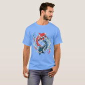 T-shirt Carpe Koï Personnalisable Ajouter Nom/Expression (Devant entier)