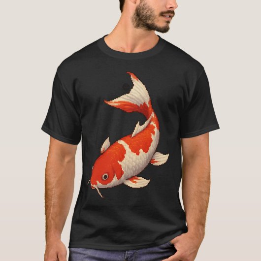 T-shirt Carpe Koï - Pixel Art - Graphiques 8bits Graphique (Devant)