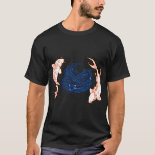 T-shirt Carpe Papillon Orange Tatouage Poisson