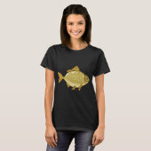 T-shirt Carpe Poisson Brun Jaune (Devant entier)