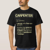 T-shirt Carpenter Définition américaine réelle (Devant)