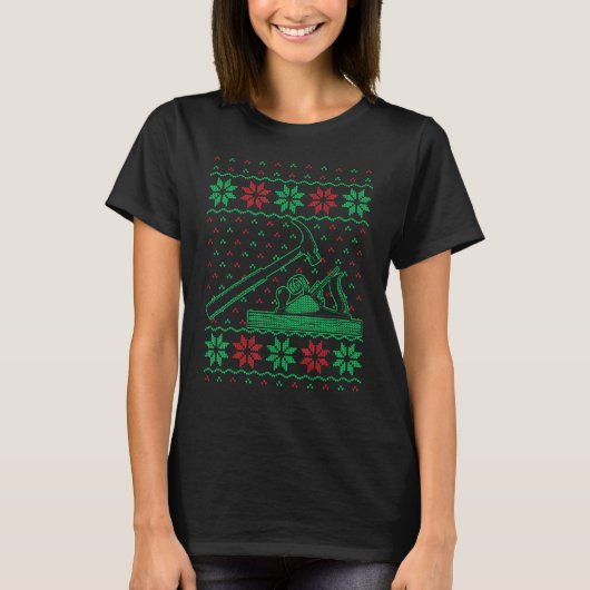 T-shirt Carpenter Xmas Carpentering Woolworker Ugly Chris (Devant)