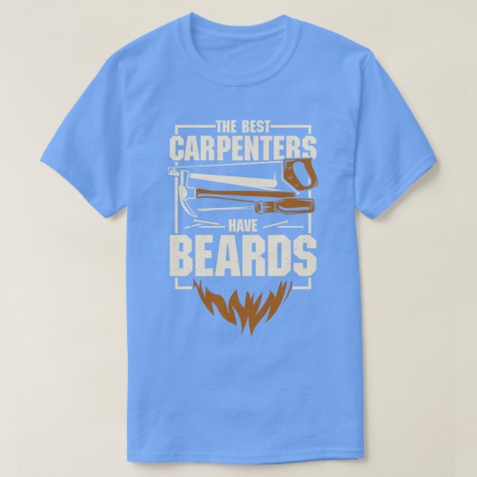 T-shirt Carpentry Beard Porté Carpenter Cadeau (Design devant)