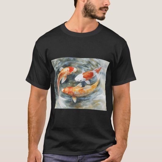 T-shirt Carpes dans un étang (Devant)