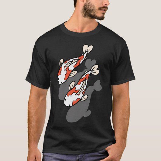 T-shirt Carpes Koï nageant (Devant)