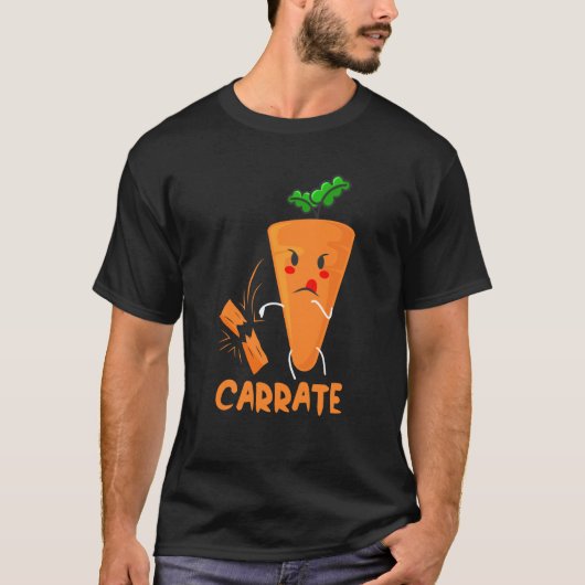 T-shirt Carrate Carrot Karate Costume Vegans Costume (Devant)