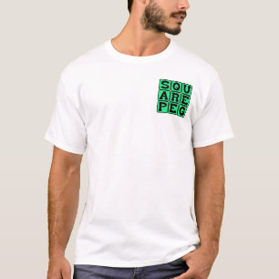 T-shirt Carré dans un trou rond
