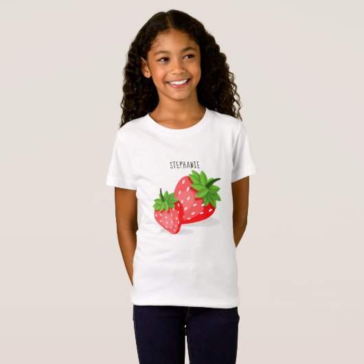 T-Shirt Carré de fraises (Devant entier)