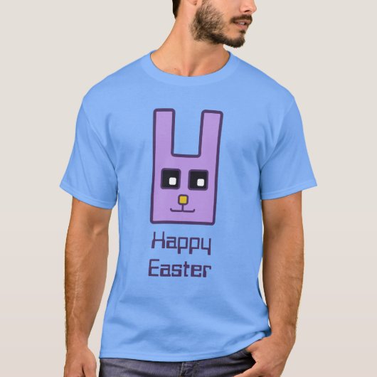 T-shirt carré de lapin de Pâques (Devant)
