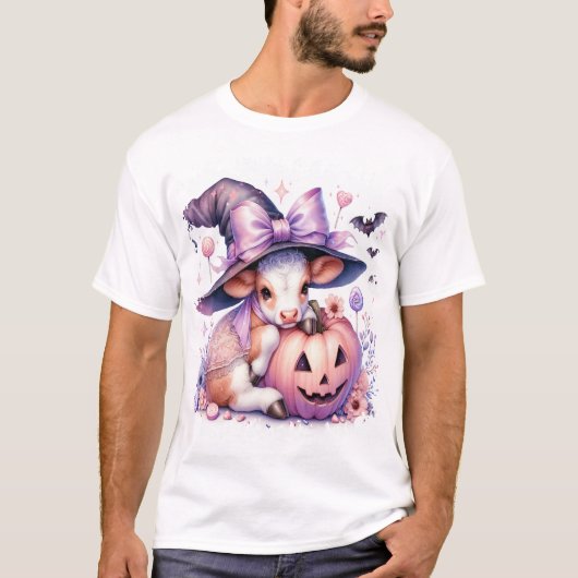 T-shirt Carré Halloween de la vache (Devant)
