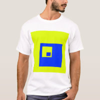 Carré jaune et bleu