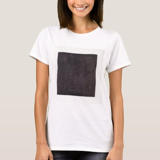 T-shirt Carré noir par Kazimir Malevich (Devant)