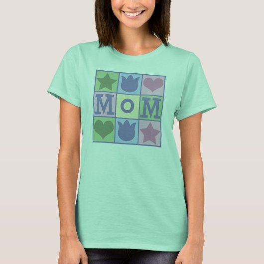 T-shirt Carré Rose Ringer (Devant)