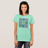 T-shirt Carré Rose Ringer (Devant entier)