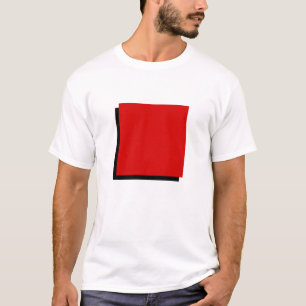 T-shirt Carré rouge Bauhaus géométrique classique