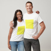 T-shirt Carré simple - Jaune clair (Unisexe)