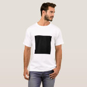 T-shirt Carré simple - Noir (Devant entier)
