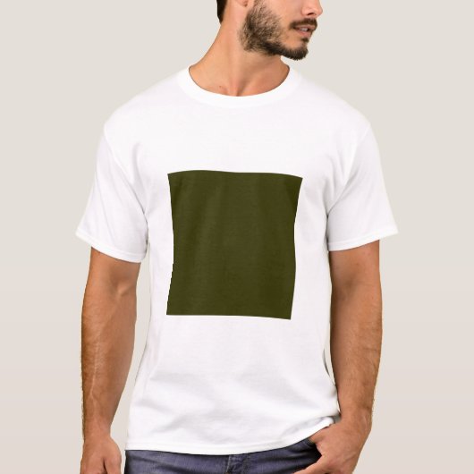 T-shirt Carré simple - Olive foncé (Devant)