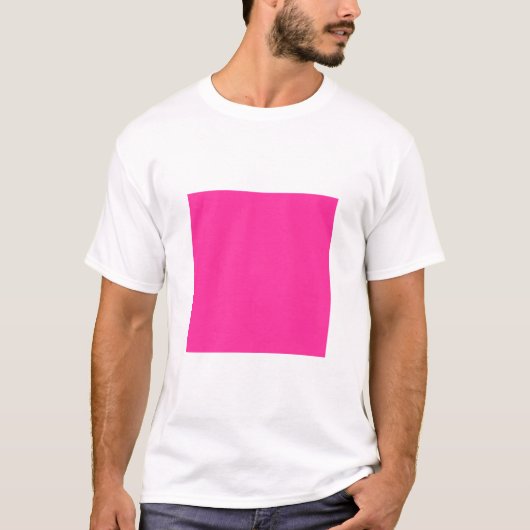 T-shirt Carré simple - Rose chaud (Devant)